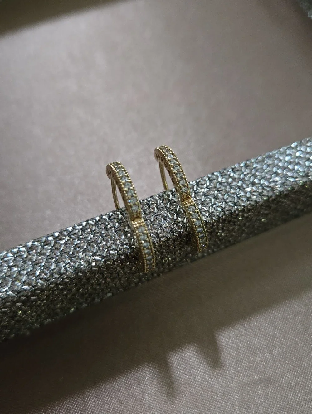 Pandora Pavé Heart Hoop Gold Plated Earrings - Picture 3 of 12